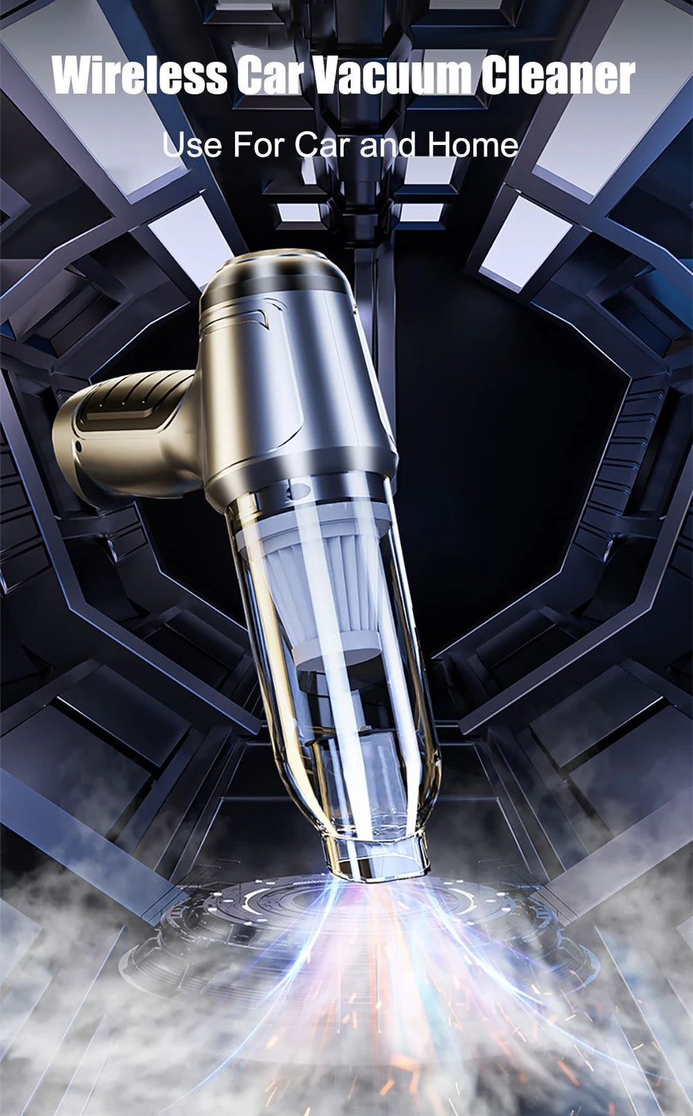 2 in 1 Vacuum Cleaner-Handheld Vacuum Car Cleaner Air Duster Wireless Rechargeable Home